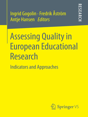 cover image of Assessing Quality in European Educational Research